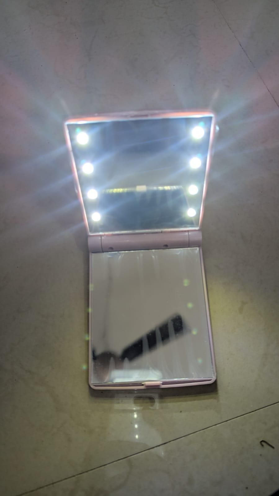Small portable Folding Makeup Mirror with led Lights